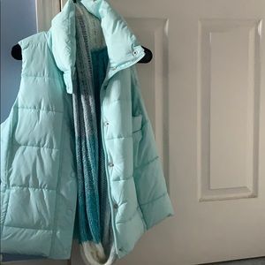 Old navy vest and scarf